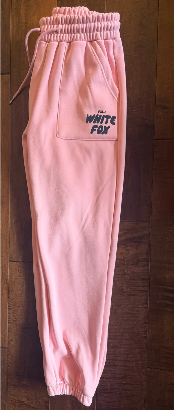 White Fox Boutique Vol. 3 Pink Jogger Sweatpants Size S - Image 5
