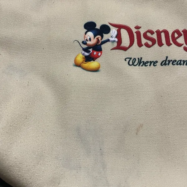 Disney Cream Tote Bag with Mickey Mouse and Red Logo - Image 3