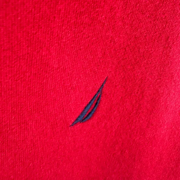 Nautica Red Crewneck Sweatshirt Womens XL Logo Pullover Preppy Classic - Image 3