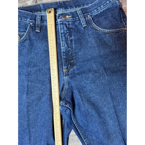 Wrangler 20X Straight Leg Blue Jeans‎ Western Denim Size 14 31x33 Mom Riding VTG - Image 7