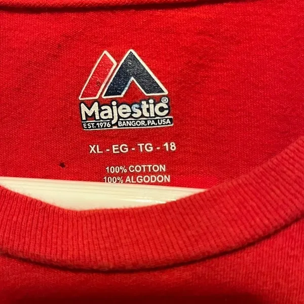 Majestic Atlanta Braves Freddie Freeman ladies red extra large shirt MLB BASEBALL *Flawed - Image 5