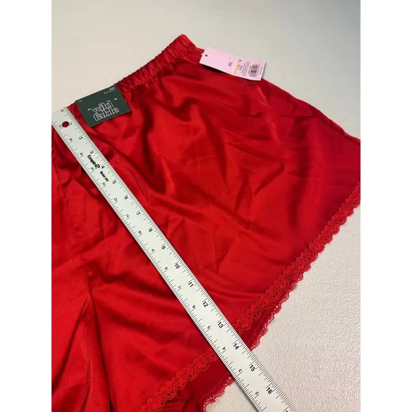 Wild Fable Red Satin Boxer Shorts Lace Trim Sleepwear XXL‎ NWT - Image 4