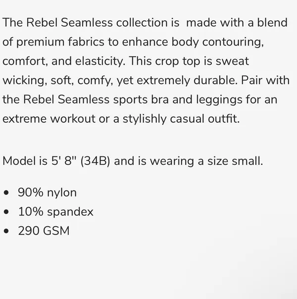 Live Evolutionary Seamless Crop Top - Image 5
