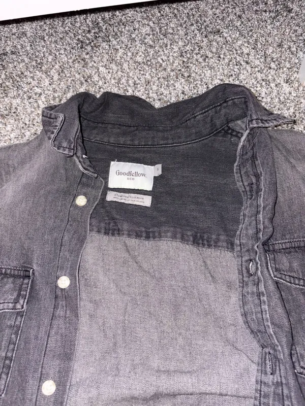Goodfellow & Co Charcoal Gray Casual Button-Down Shirt - Image 3
