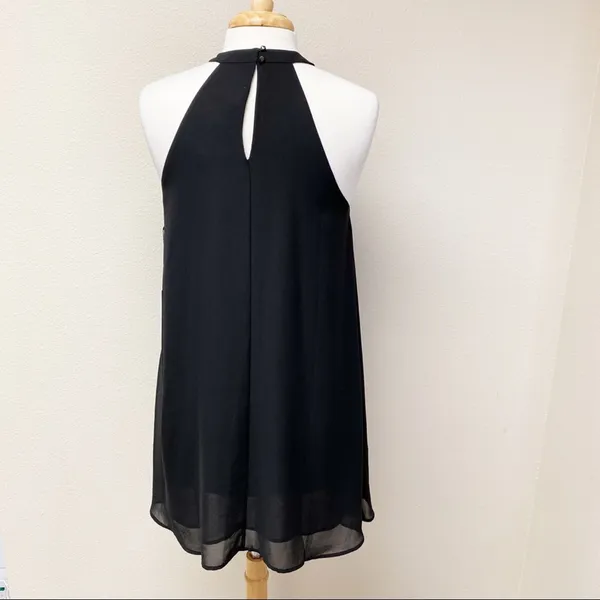 ASTR The Label Black Chiffon Halter Swing Dress Small NWT - Image 3