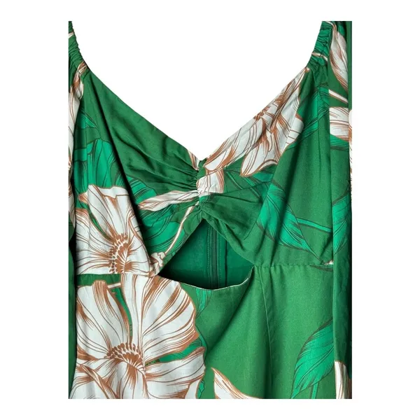 MISA Los Angeles Dress‎ Women Medium Green Cartagena Floral Cutout Nina Mini - Image 4