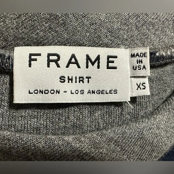 FRAME short sleeve cropped striped sweater size XS - Image 8