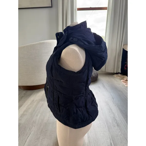 Vintage Abercrombie & Fitch Medium Navy puffer vest - Image 5