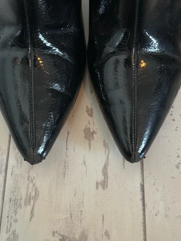 Forever 21 Black Patent Boots - Image 8