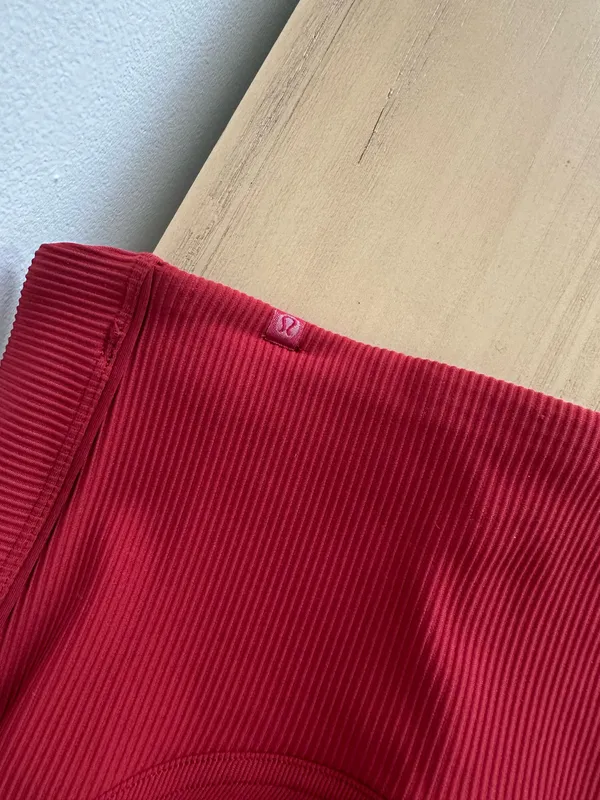 Lululemon Daily Lineup 7/8 Tight *25" Dark Sport Red 6 - Image 5