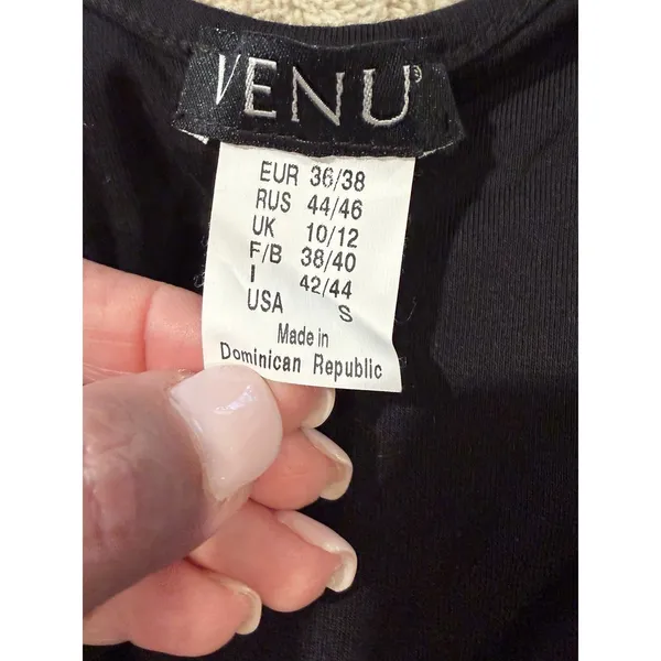 Venus Black strappy back maxi dress Rayon Blend distinctive open back Size Small - Image 5
