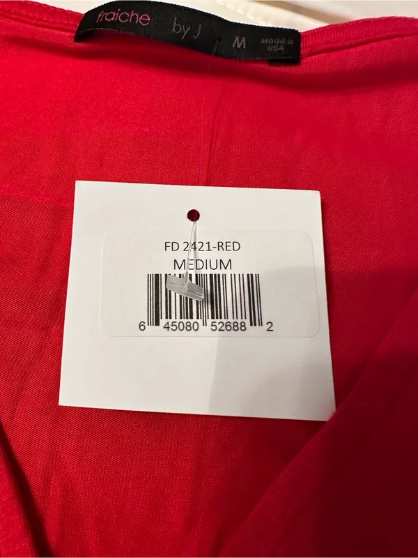 Fraiche by J Red Wrap-Front Wide-Leg Jumpsuit - NWT - Size M - Image 11