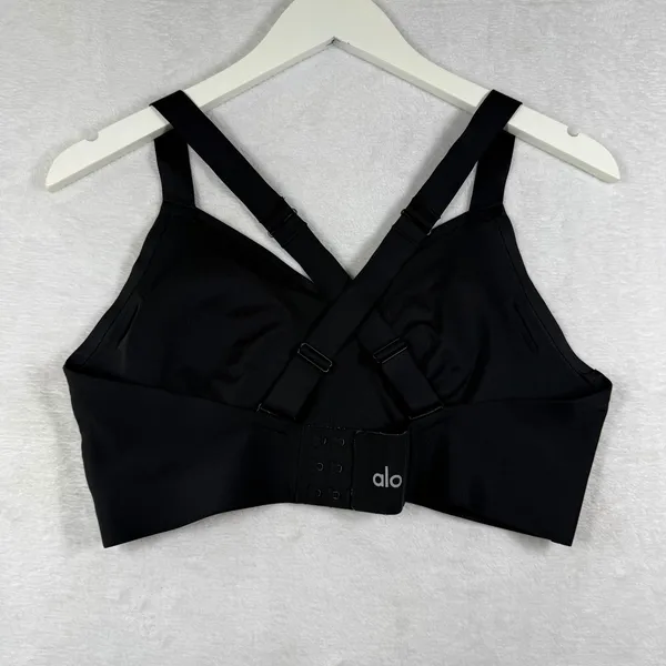 Alo‎ Yoga Women Black Fast Bra Adjustable Criss Cross Straps Activewear W7162R M - Image 4