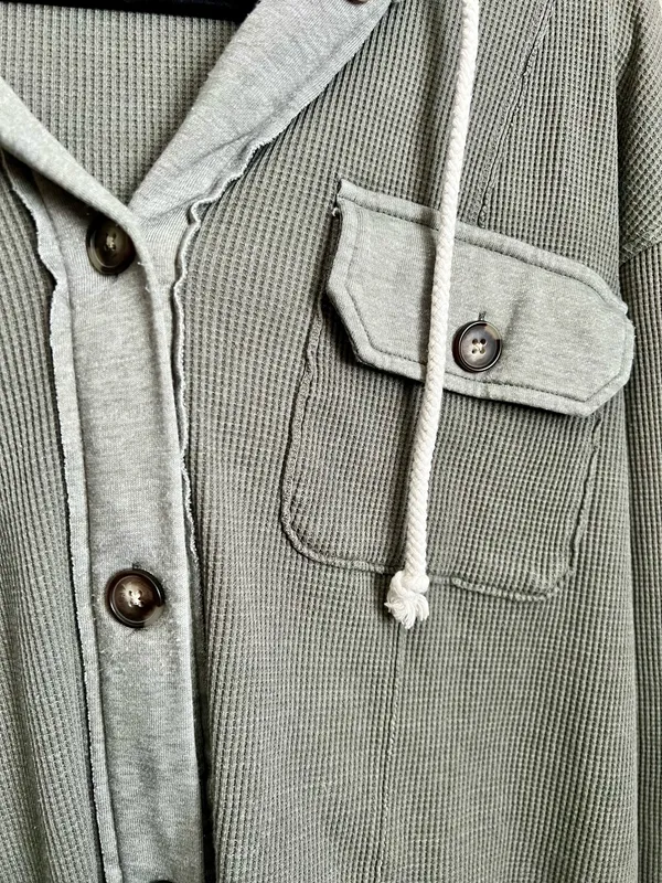 Como vintage Button Up Shacket - Image 4