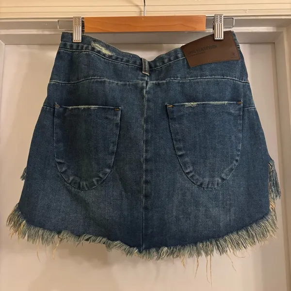 One Teaspoon Vanguard Mid Rise Relaxed Denim Mini Skirt - Image 3