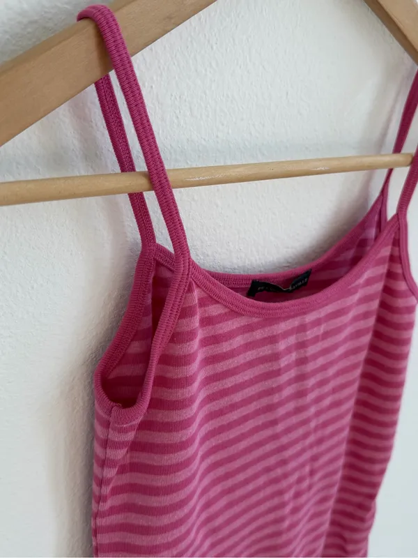 NWT Brandy Melville Pink Striped Spaghetti Strap Tank Top - Image 3