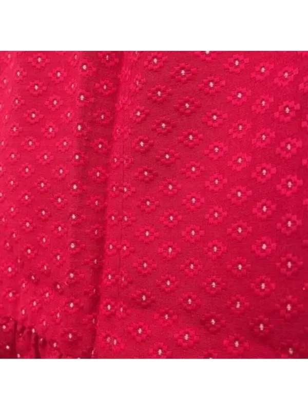 Kensie Ruby Red Sweetheart Neck Sleeveless Retro Embroidered Dress - Image 4