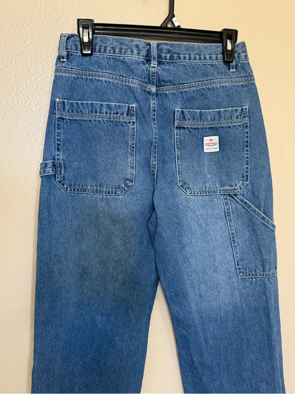 Vintage Y2K Unionbay Carpenter Jeans Womens 5 27W Baggy Skater Utility Denim 90s - Image 5