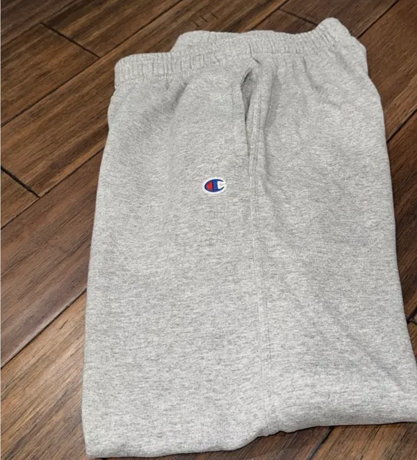Champion Light Gray Fleece Jogger Sweatpants - Image 3