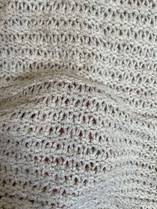 Aerie Beige Open Knit Turtleneck Sweater - Image 4