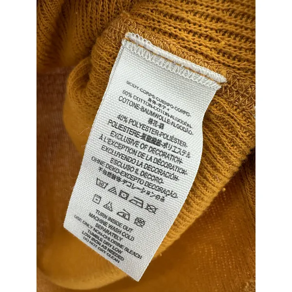 We The Free Womens Yellow‎ Thermal Knit Long Sleeve Shirt Size XS Henley Boho - Image 8