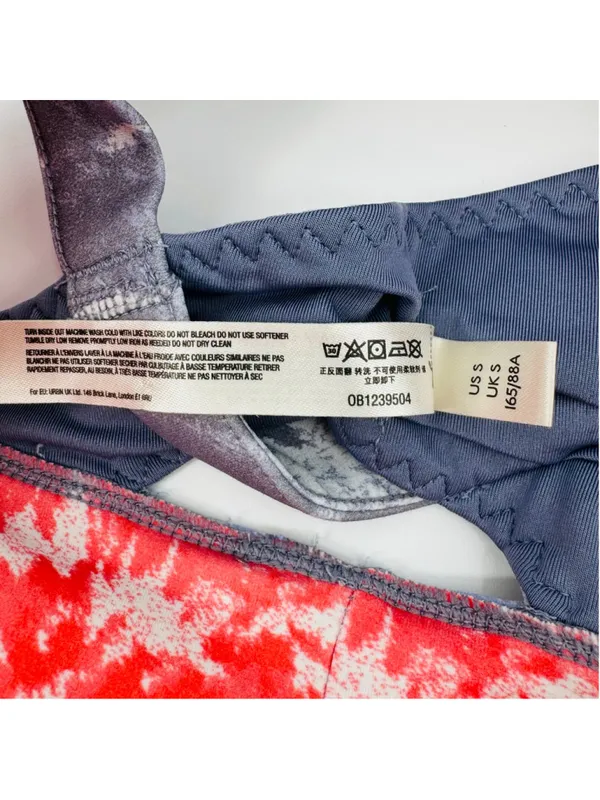FP Movement Free People Wave Rider Sports Bra Size S Gray Blue Coral - Image 5