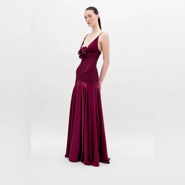 Silvia‎ Tcherassi Sana Dress Burgundy - Image 14