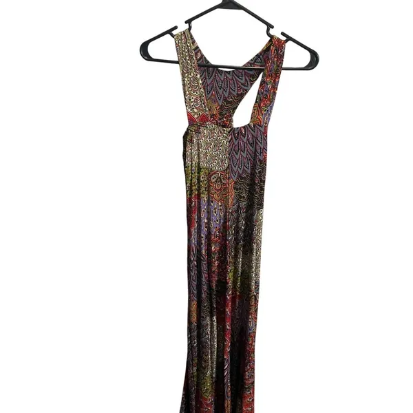 Unaluna XS Sleeveless Boho Maxi Dress Multicolor‎ Paisley Print USA - Image 4