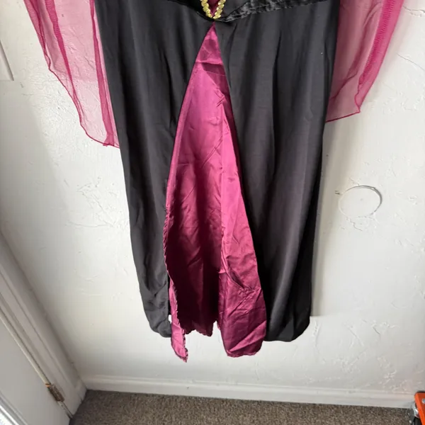 Womens Villain Evil Queen Princess‎ Costume Dress Cape Halloween Cosplay Small - Image 3