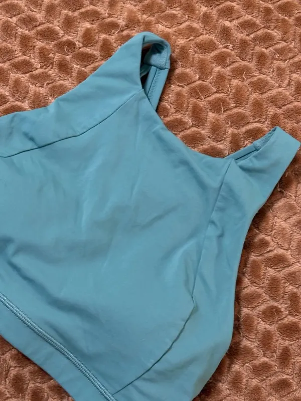 EXCELLENT Lululemon Free To Be Serene Sports Yoga Bra High Neck Pine S 4 C/D - Image 3