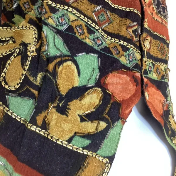 Vintage 80s Thums Up Beaded Vest - Image 10