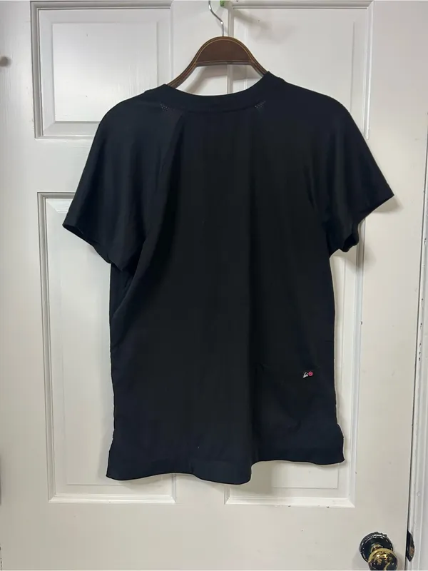 Koi Lite Black Short Sleeve Scrub Top Tee with Pink Trim - Image 2