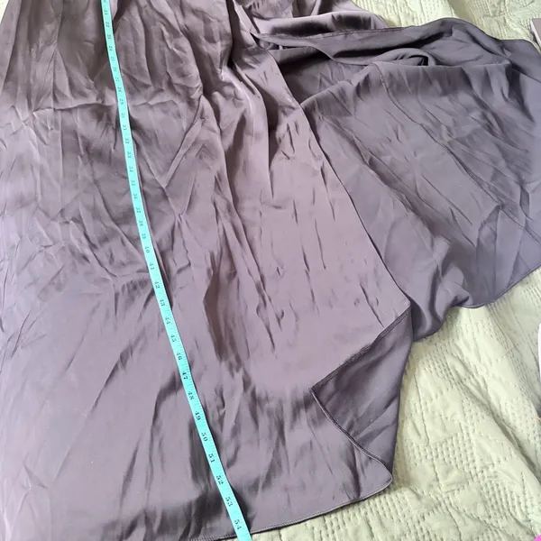 NWT Azazie Raya Black Stretch Satin Maxi Dress | 4 - Image 10