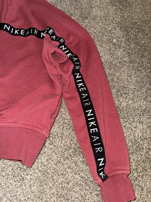 Niki By Niki Livas Air Sportswear Women's Pullover Hoodie with Logo Stripe Band in Maroon - Image 5