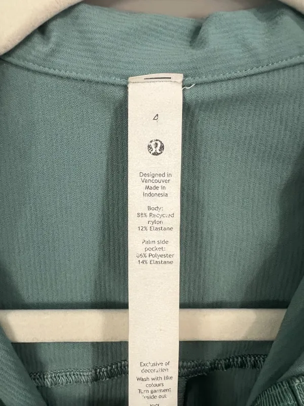 Lululemon Stretch Rib Pocketed Romper Tidewater Teal Size 4 - Image 3