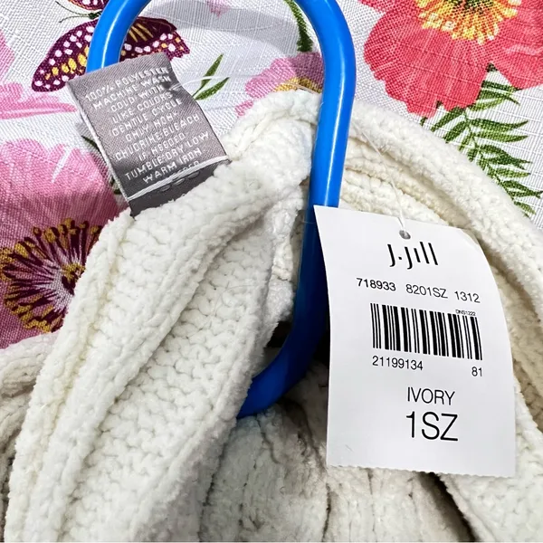 J.jill scarf ivory fluffy knit: :Box 0W3: - Image 5
