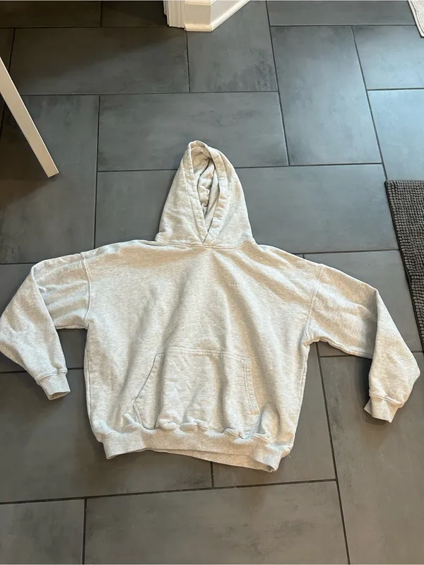 Adanola Embroidered Heather Grey Hoodie - Image 2
