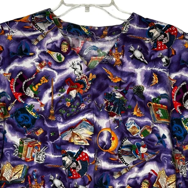 Vintage Halloween Scrub Shirt‎ - Image 2