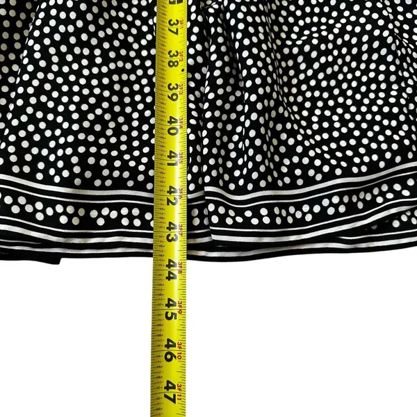 Max Studio Black Polka Dots Collared Blouson Midi Dress Women Size XS | 28-1 - Image 7