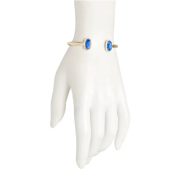 NWT! Kendra Scott Elton Gold Stone Cuff Bracelet in Cobalt Howlite (MSRP $65) - Image 4