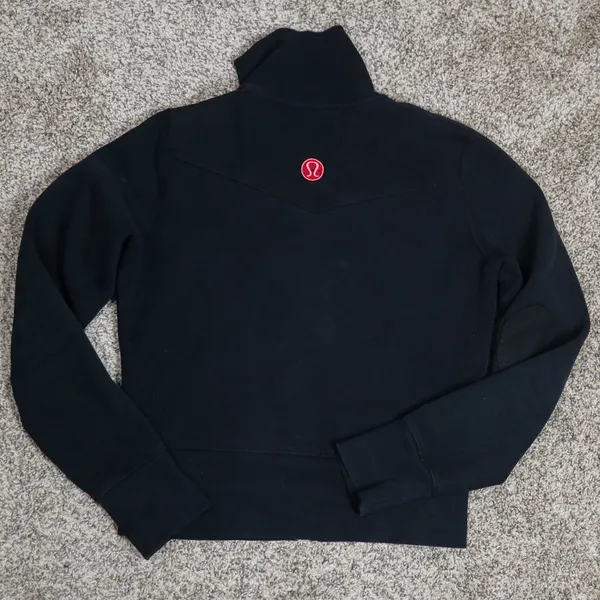 Lululemon Cotton Blend Zip Jacket Elbow Patch Women's 6 Pink Logo Y2K‎ - Image 4