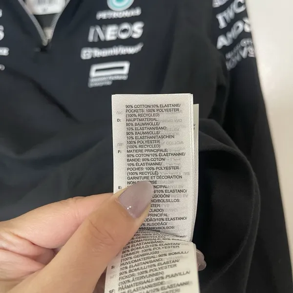 NEW Adidas Mercedes AMG Petronas Formula 1 Team Engineers Quarter Zip sweatshirt - Image 7