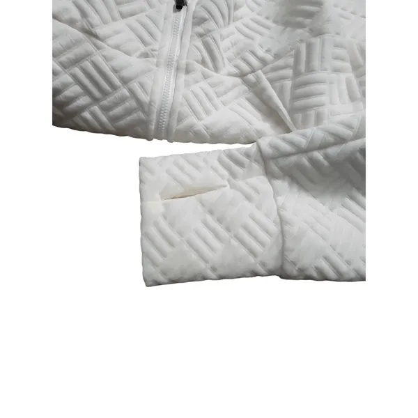 NINE WEST ACTIVE Women's White Quilted Half Zip Pullover‎ Hoodie Large - Image 4