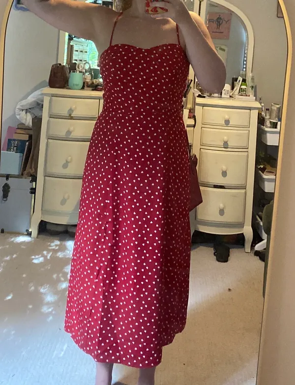 Francesca's Red heart maxi dress - Image 3