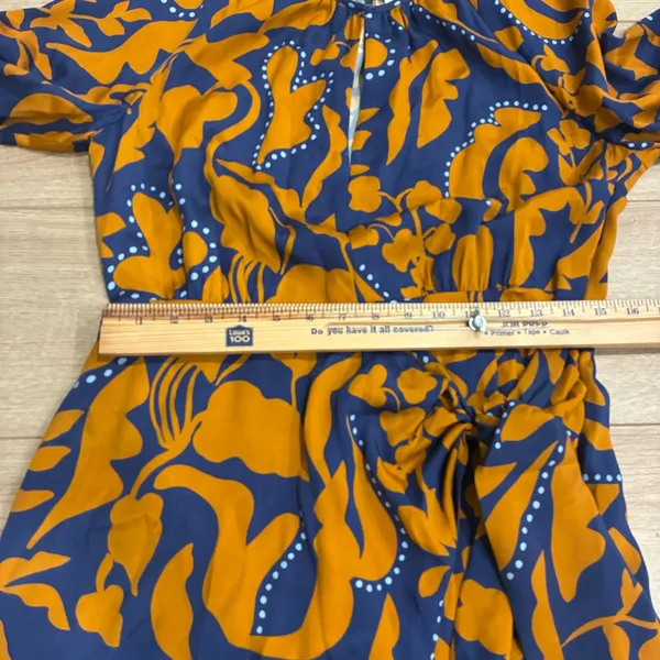 La Ligne Imogen Dress Silk Faux Wrap Floral Keyhole Maxi Dress Size L *FLAW - Image 6