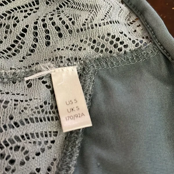 Free People Teal Lace Bralette Cami Size S - Image 4