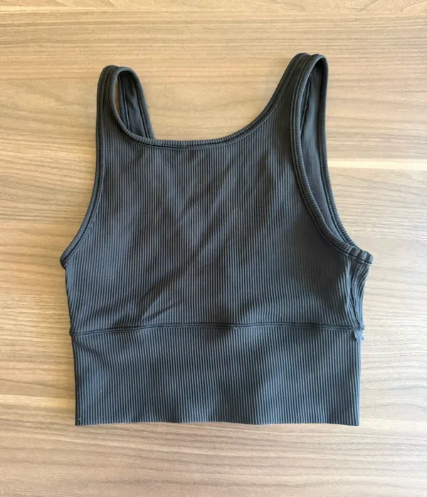lululemon athletica Black Ribbed Crop Tank - Image 3