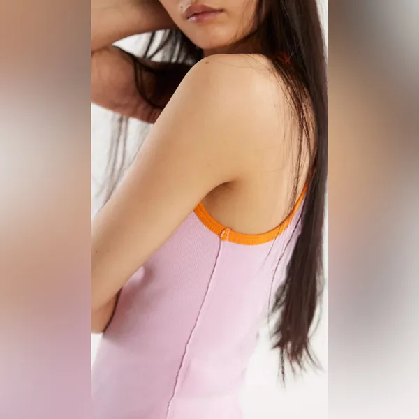 NWT Free People We the Free Only One Ringer Tank Sweet Lilac Carrot Combo - XS - Image 4