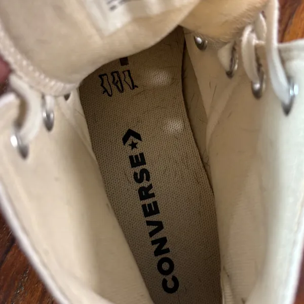 Converse Chuck Taylor All Star Platform High Top White Canvas Sneakers - Image 9