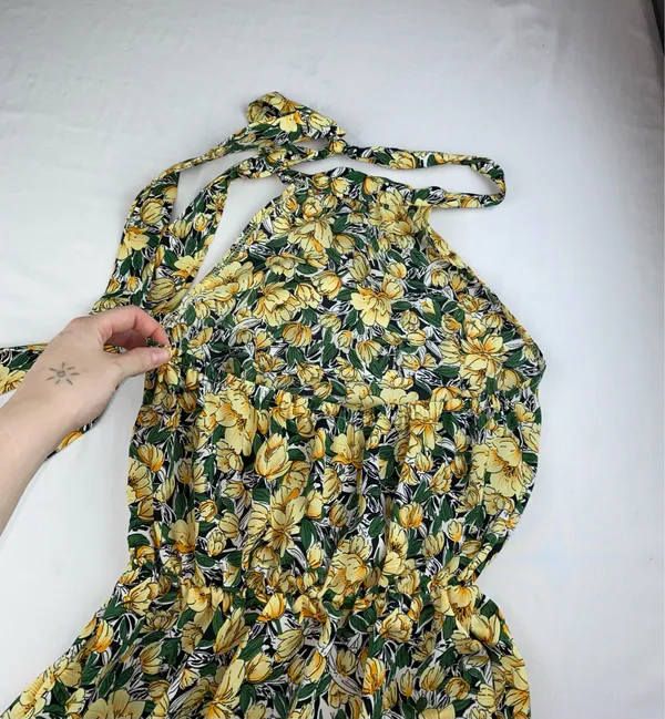 Long summer dress Yellow Size M - Image 5